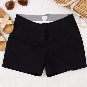 Crown & Ivy Black Chino Shorts Women’s Size 6 Caroline Flat Front Preppy